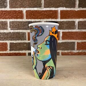 Starbucks Siren Mermaid 25th Anniversary 12oz Ceramic Travel Tumbler Cup‎